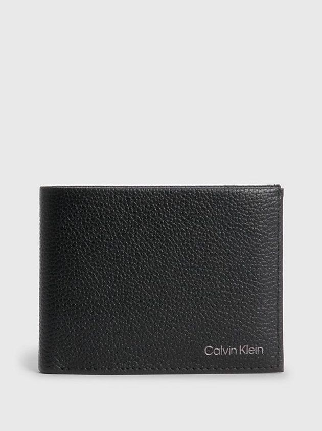 Calvin Klein USA Leather Rfid Trifold Mens Wallet Black 2586014-AU